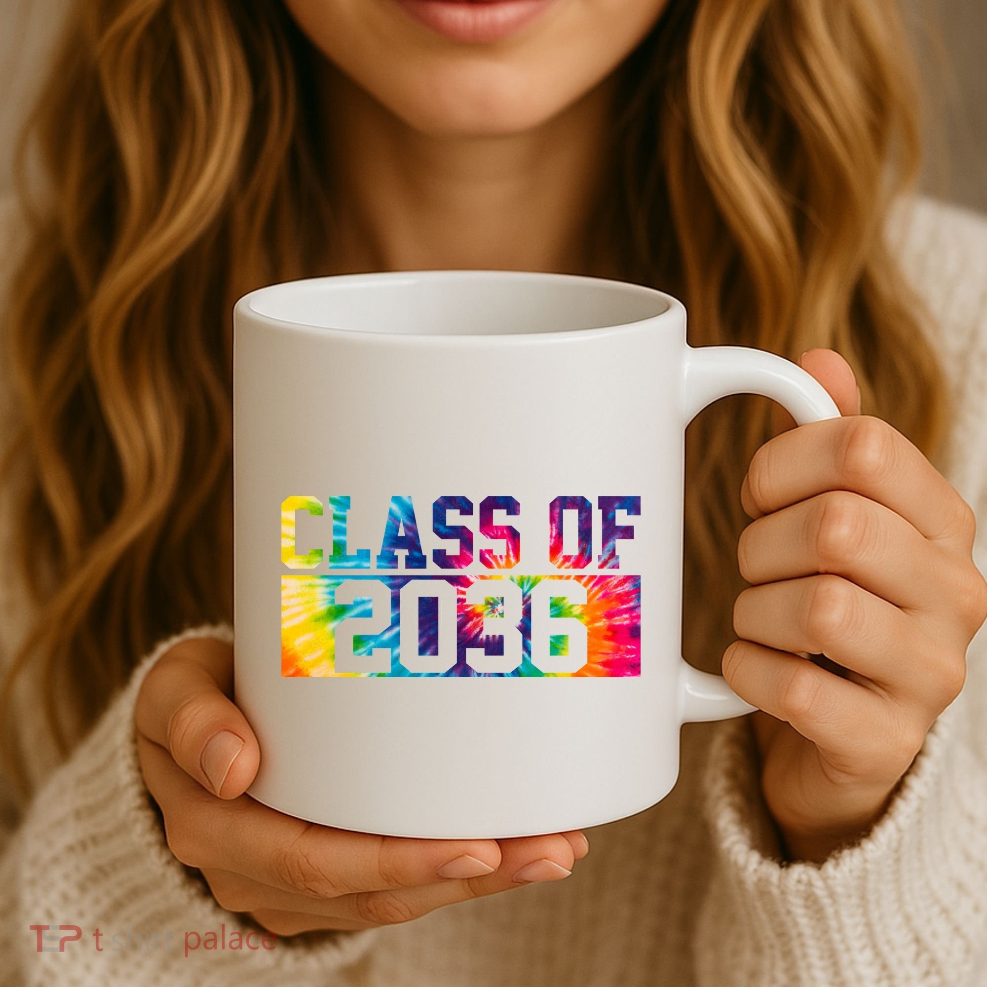 Class Of 2036 Graduation First Day Tie Dye Coffee Mug