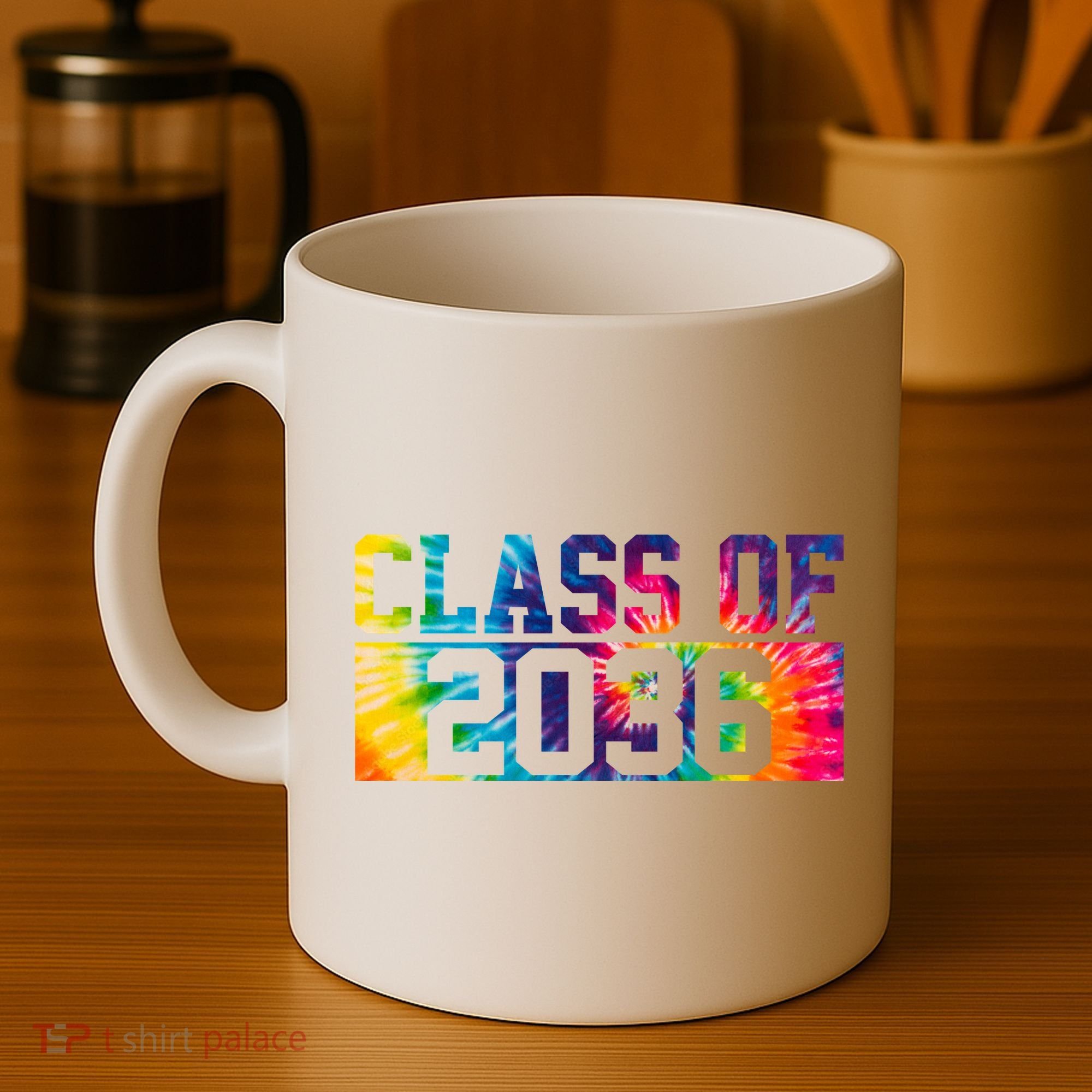Class Of 2036 Graduation First Day Tie Dye Coffee Mug