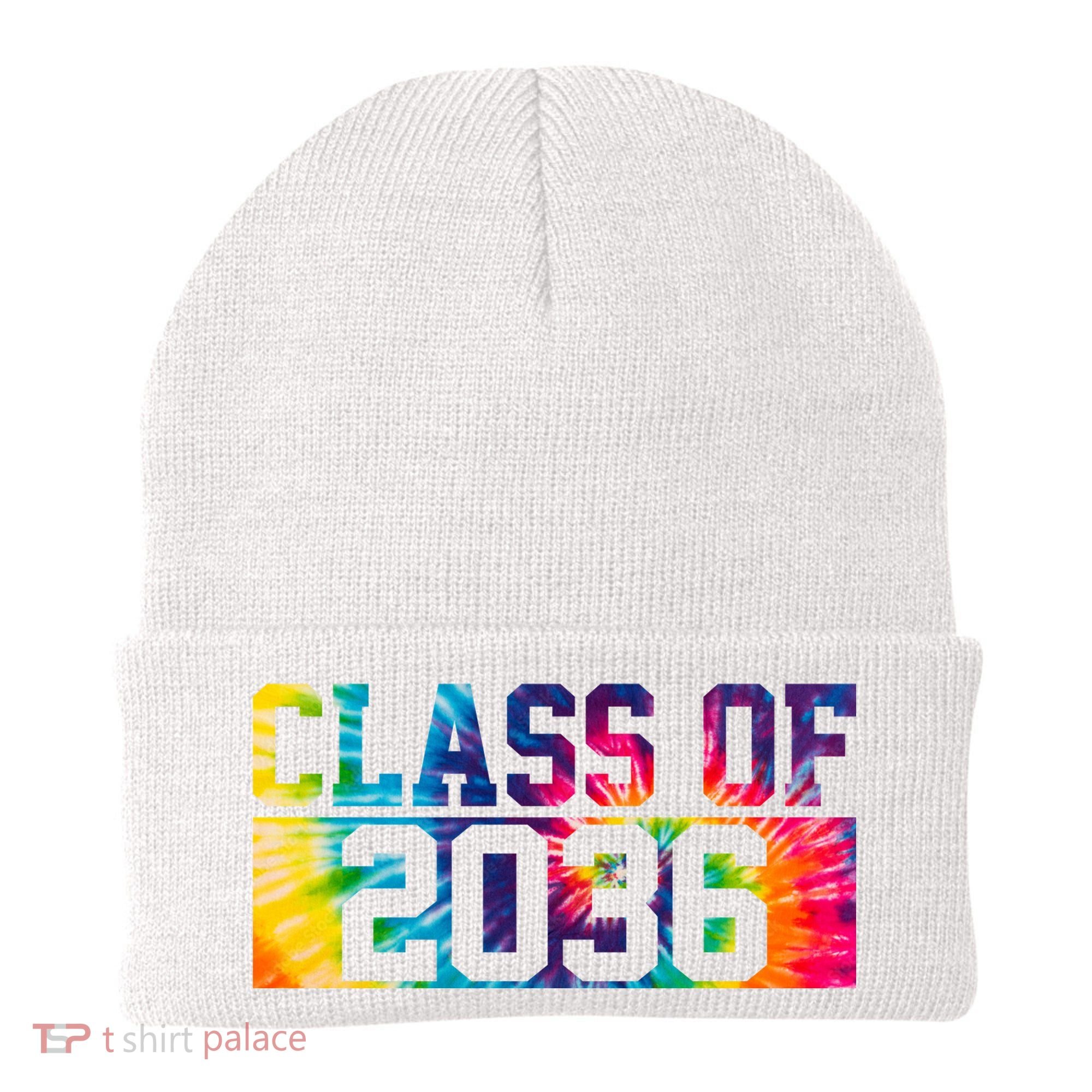 Class Of 2036 Graduation First Day Tie Dye Beanie