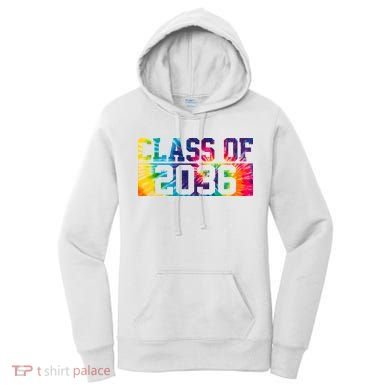 Class Of 2036 Graduation First Day Tie Dye Women's Hoodie