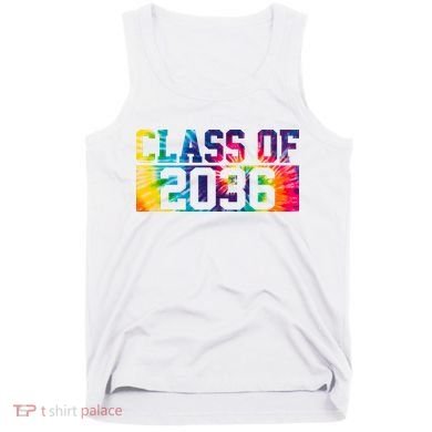 Class Of 2036 Graduation First Day Tie Dye Tank Top