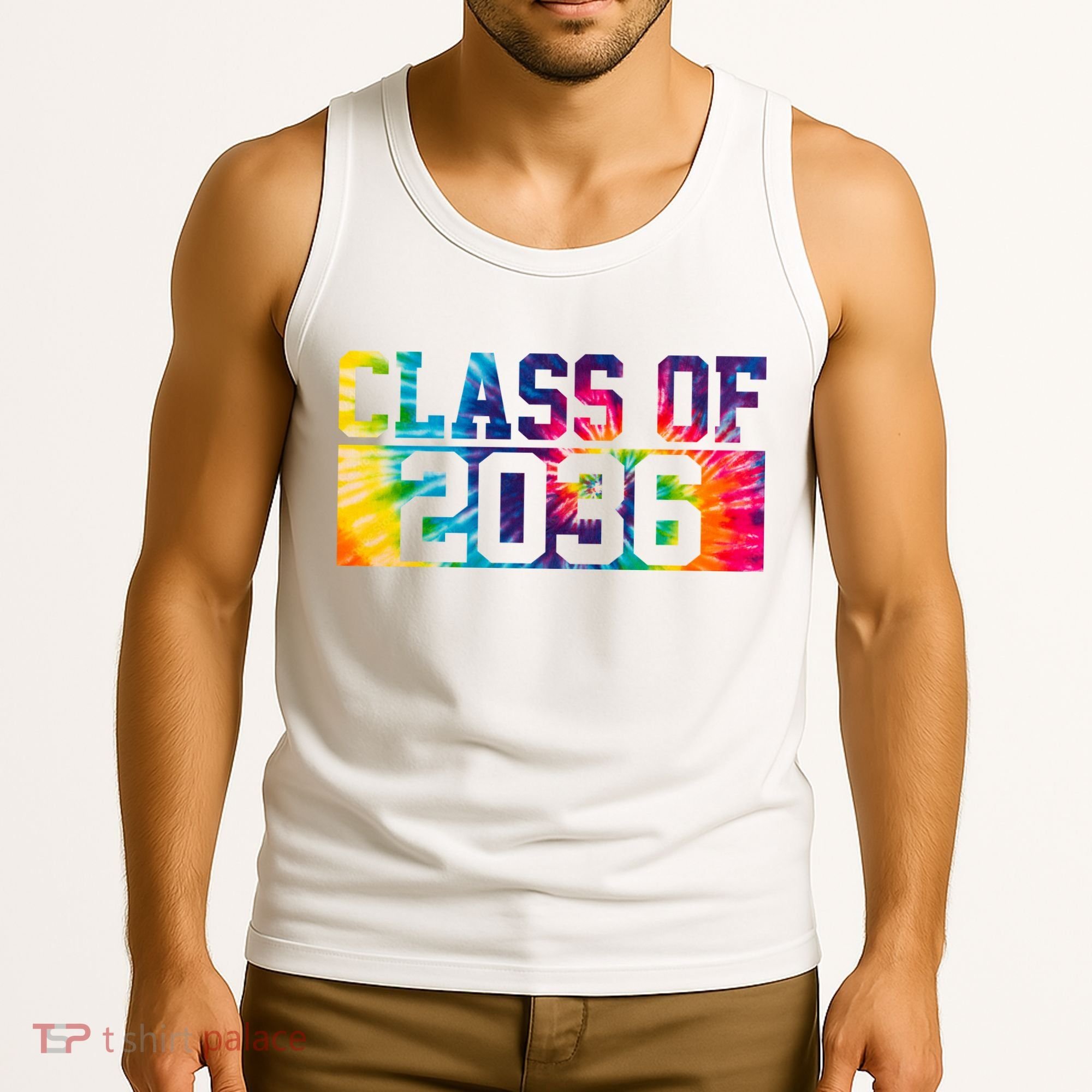 Class Of 2036 Graduation First Day Tie Dye Tank Top