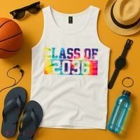 Class Of 2036 Graduation First Day Tie Dye Tank Top thumb 4