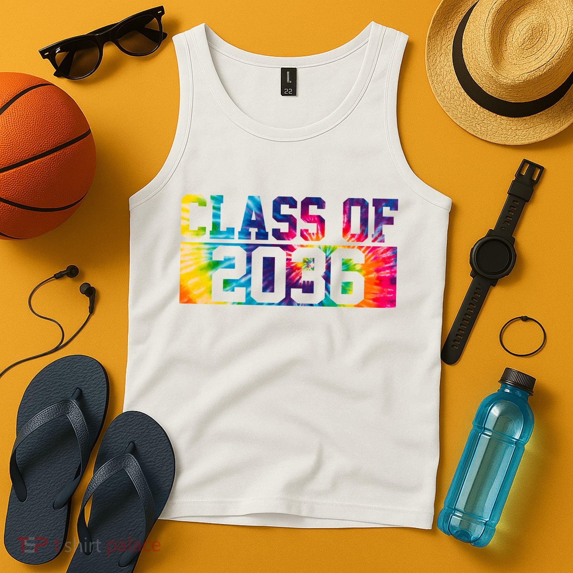 Class Of 2036 Graduation First Day Tie Dye Tank Top