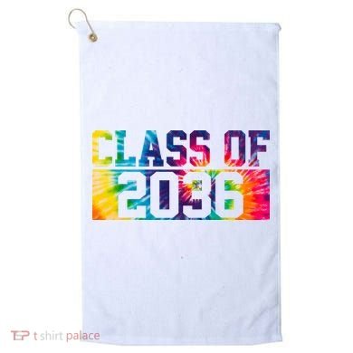 Class Of 2036 Graduation First Day Tie Dye Golf Towel