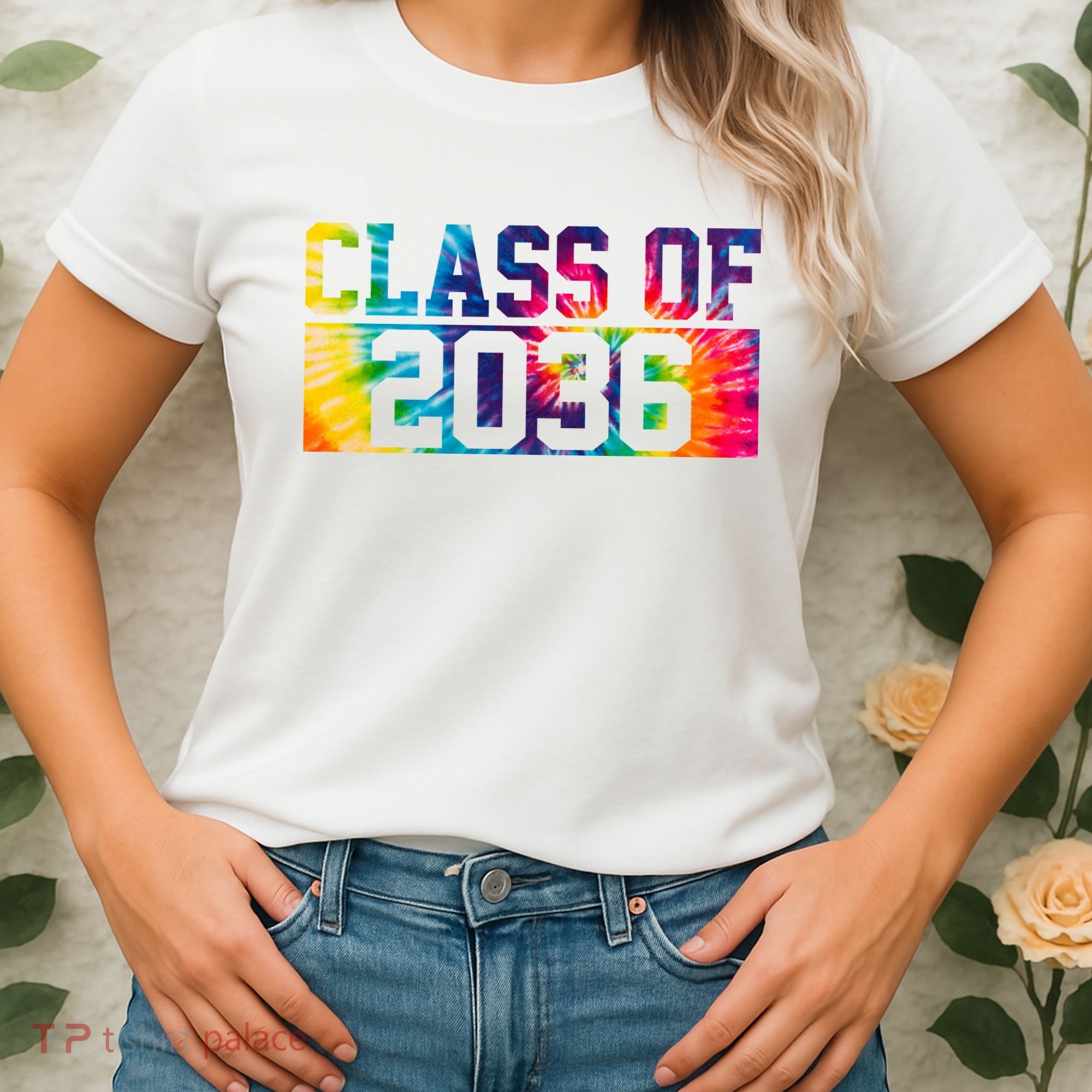 Class Of 2036 Graduation First Day Tie Dye Women's T-Shirt