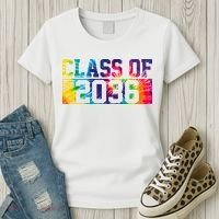 Class Of 2036 Graduation First Day Tie Dye Women's T-Shirt thumb 3