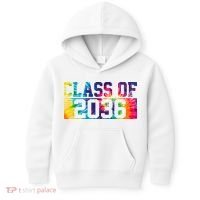 Class Of 2036 Graduation First Day Tie Dye Kids Hoodie thumb 0