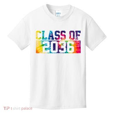 Class Of 2036 Graduation First Day Tie Dye Kids T-Shirt