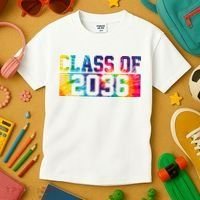 Class Of 2036 Graduation First Day Tie Dye Kids T-Shirt thumb 3