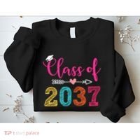Class Of 2037 Pre K Grow With Me Graduation Sweatshirt thumb 2