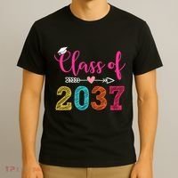 Class Of 2037 Pre K Grow With Me Graduation T-Shirt thumb 3