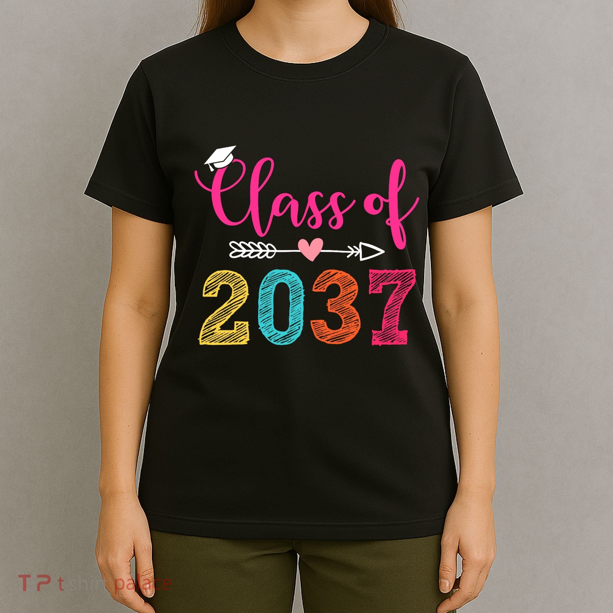 Class Of 2037 Pre K Grow With Me Graduation T-Shirt