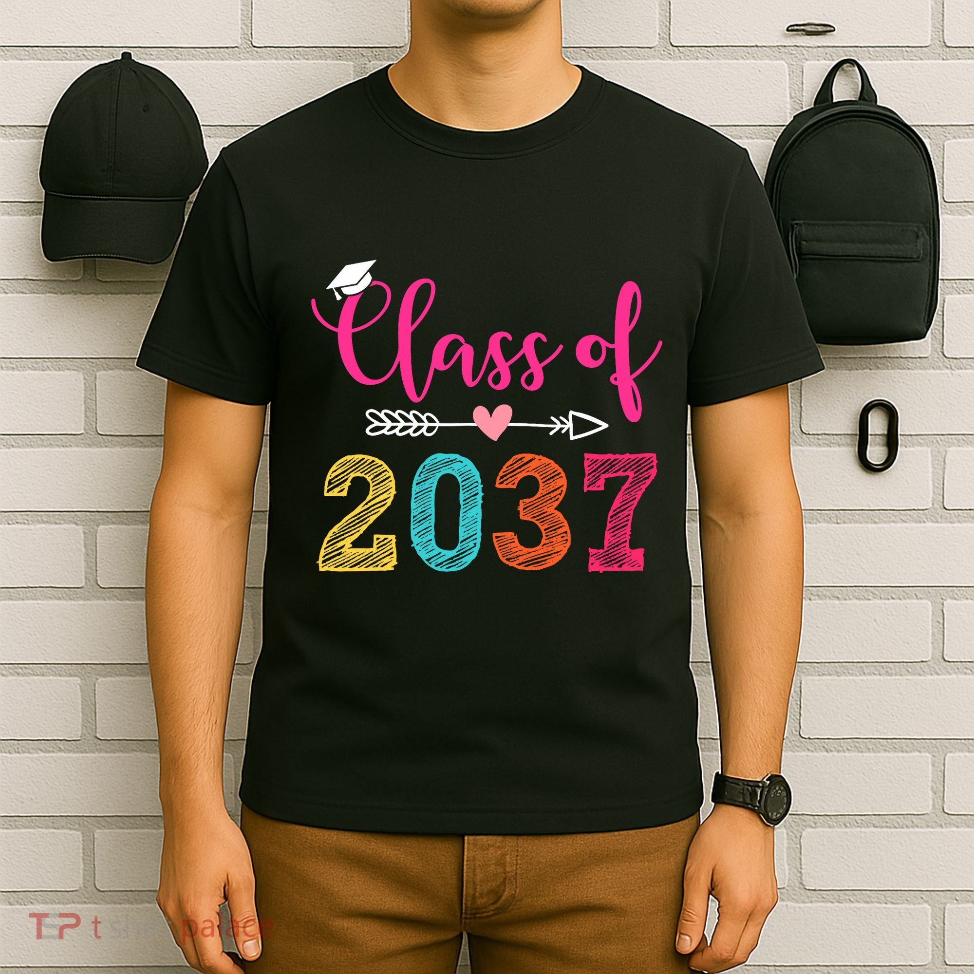 Class Of 2037 Pre K Grow With Me Graduation T-Shirt