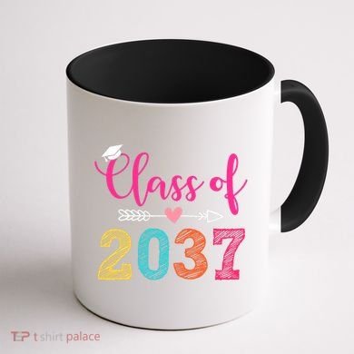 Class Of 2037 Pre K Grow With Me Graduation Coffee Mug back