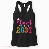 Class Of 2037 Pre K Grow With Me Graduation Women's Tank Top thumb 0