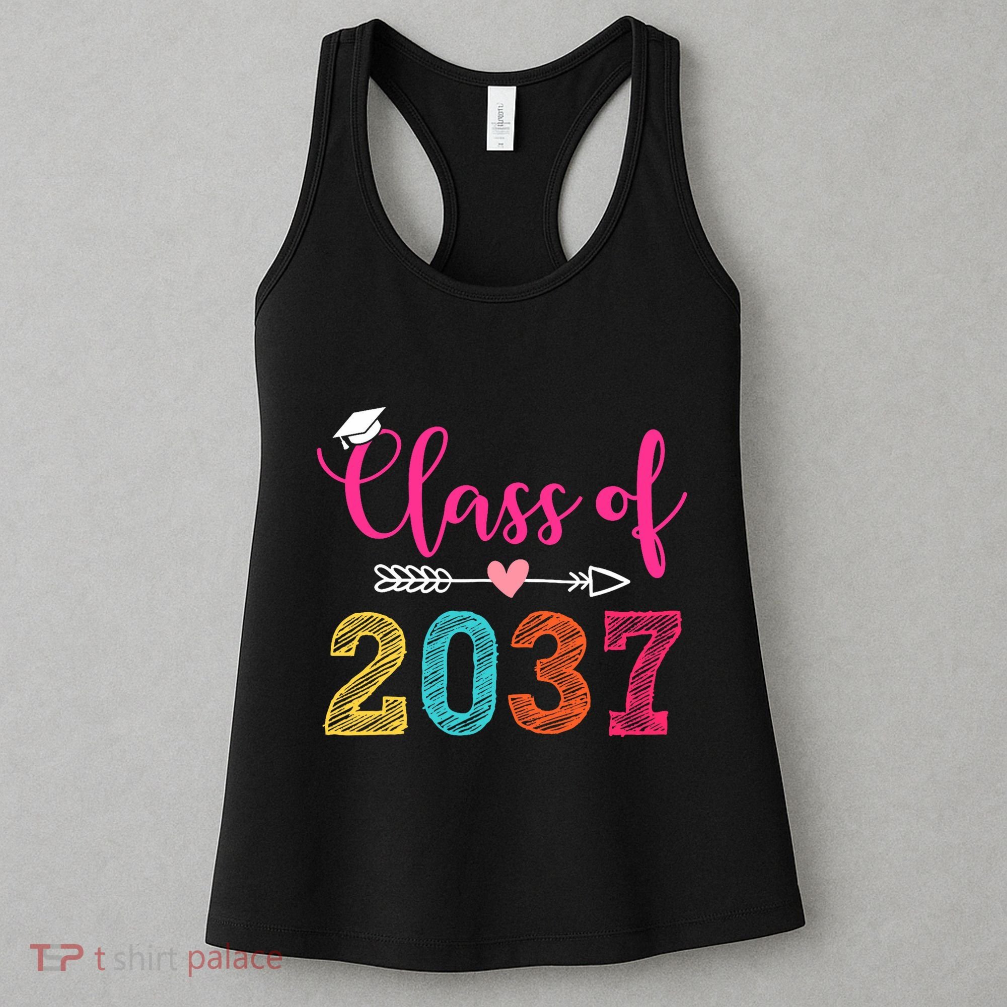 Class Of 2037 Pre K Grow With Me Graduation Women's Tank Top