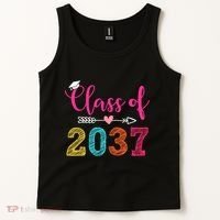 Class Of 2037 Pre K Grow With Me Graduation Tank Top thumb 2