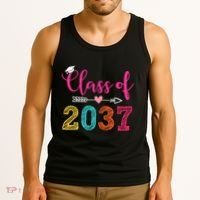 Class Of 2037 Pre K Grow With Me Graduation Tank Top thumb 3