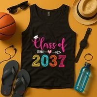 Class Of 2037 Pre K Grow With Me Graduation Tank Top thumb 4