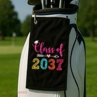 Class Of 2037 Pre K Grow With Me Graduation Golf Towel thumb 2