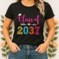 Class Of 2037 Pre K Grow With Me Graduation Women's T-Shirt thumb 2