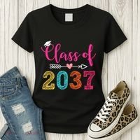 Class Of 2037 Pre K Grow With Me Graduation Women's T-Shirt thumb 3