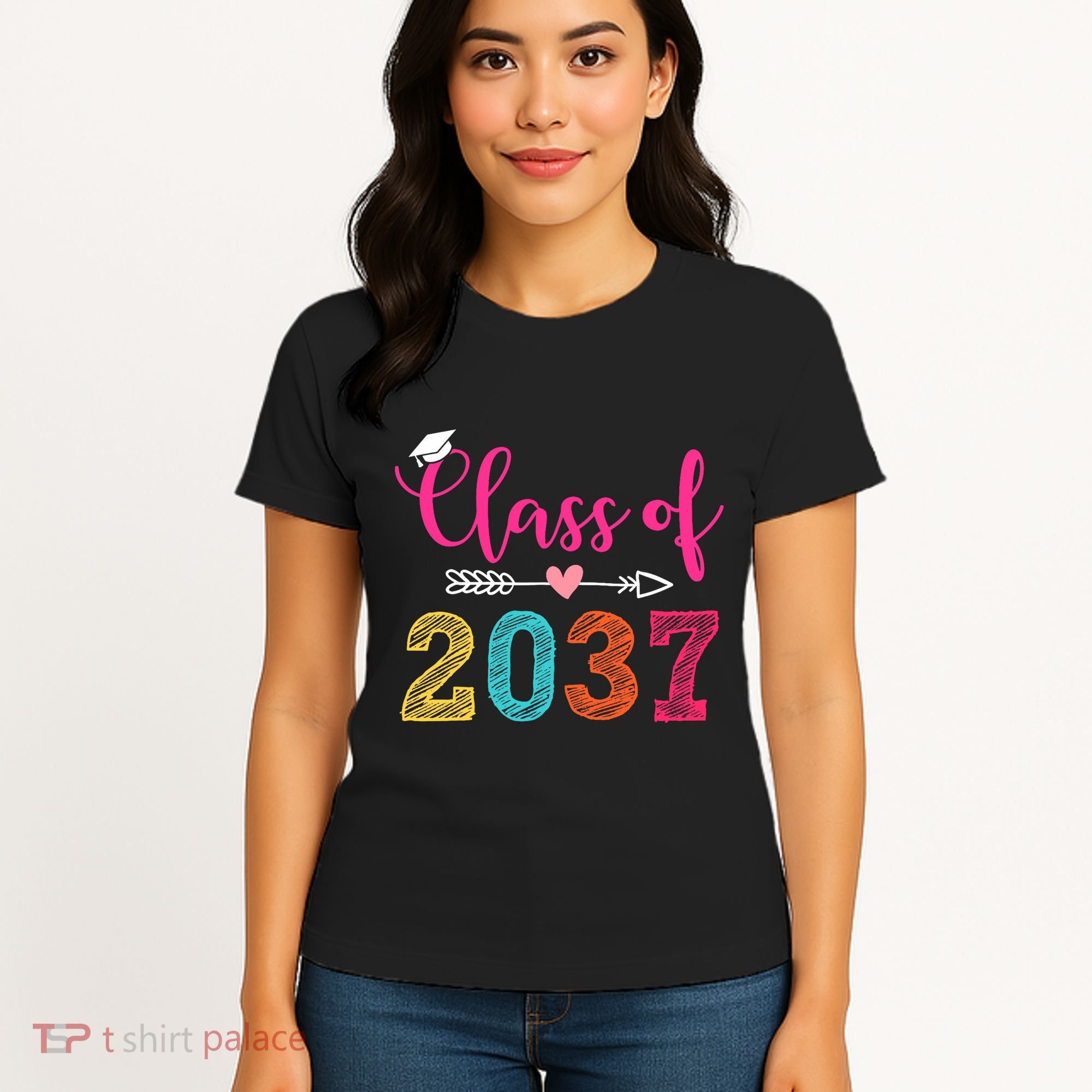 Class Of 2037 Pre K Grow With Me Graduation Women's T-Shirt