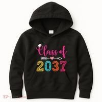 Class Of 2037 Pre K Grow With Me Graduation Kids Hoodie thumb 0