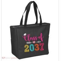 Class Of 2037 Pre K Grow With Me Graduation Tote Bag thumb 2