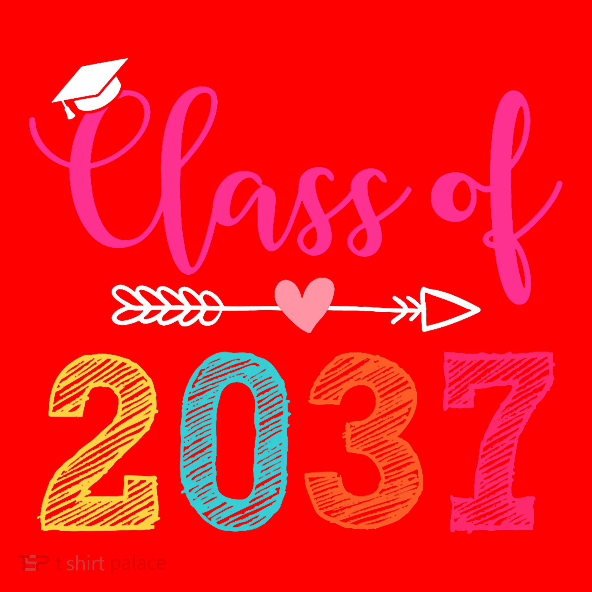 Class Of 2037 Pre K Grow With Me Graduation Santa Hat