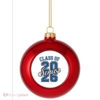 Class Of 2026 Senior Graduation Plastic Christmas Ball Ornament thumb 0