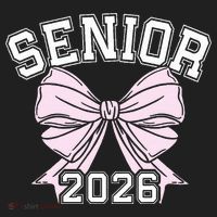 Class Of 2026 Senior Coquette Bow Aesthetic Ladies Heavyweight Boxy Pullover Hoodie thumb 2