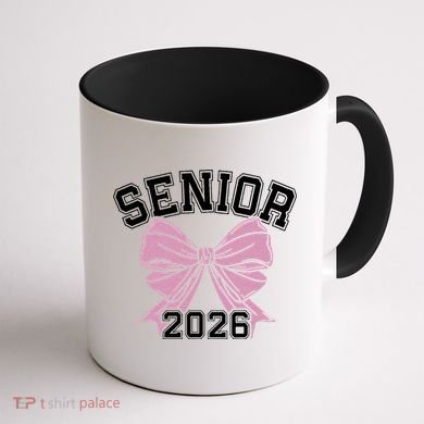 Class Of 2026 Senior Coquette Bow Aesthetic Coffee Mug back