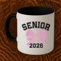 Class Of 2026 Senior Coquette Bow Aesthetic Coffee Mug thumb 2