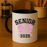 Class Of 2026 Senior Coquette Bow Aesthetic Coffee Mug thumb 4