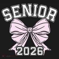 Class Of 2026 Senior Coquette Bow Aesthetic Women's Hoodie thumb 2