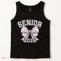 Class Of 2026 Senior Coquette Bow Aesthetic Tank Top thumb 2