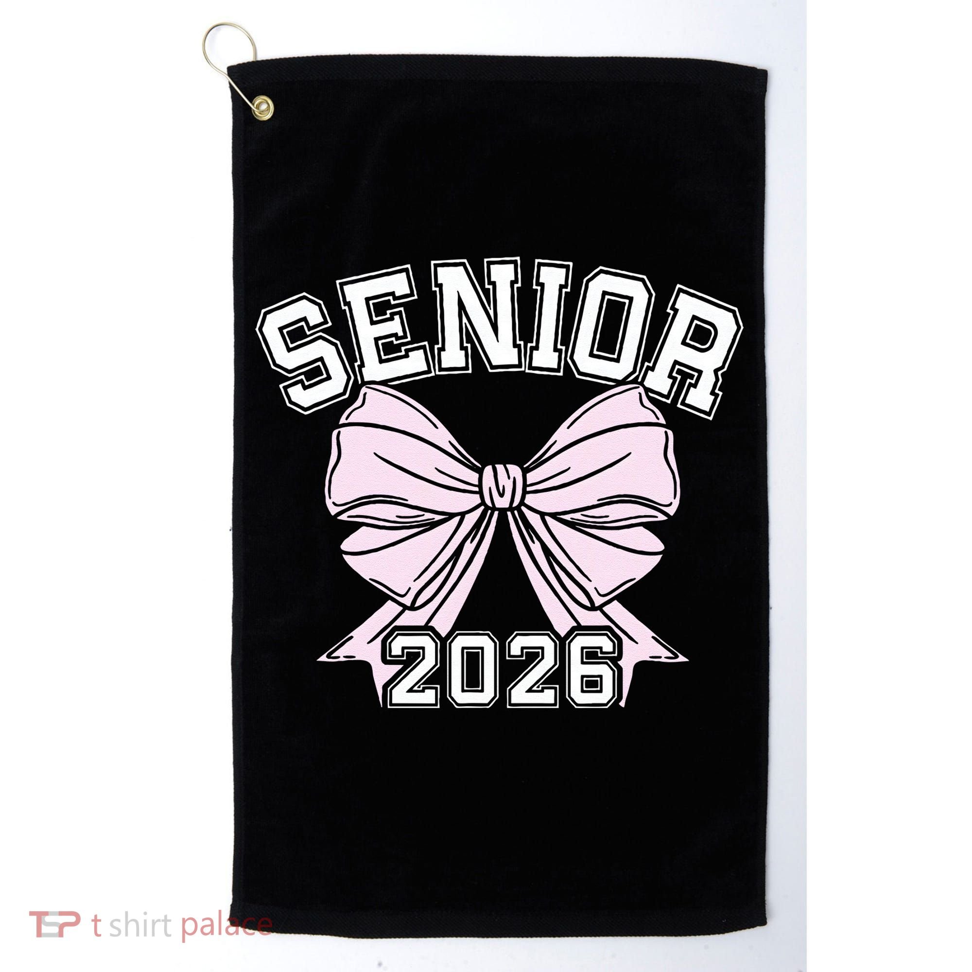 Class Of 2026 Senior Coquette Bow Aesthetic Golf Towel