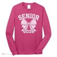 Class Of 2026 Senior Coquette Bow Aesthetic Long Sleeve Shirt thumb 0