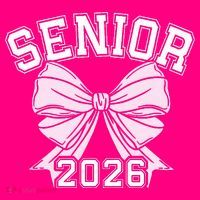 Class Of 2026 Senior Coquette Bow Aesthetic Long Sleeve Shirt thumb 2