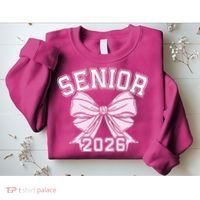 Class Of 2026 Senior Coquette Bow Aesthetic Sweatshirt thumb 2