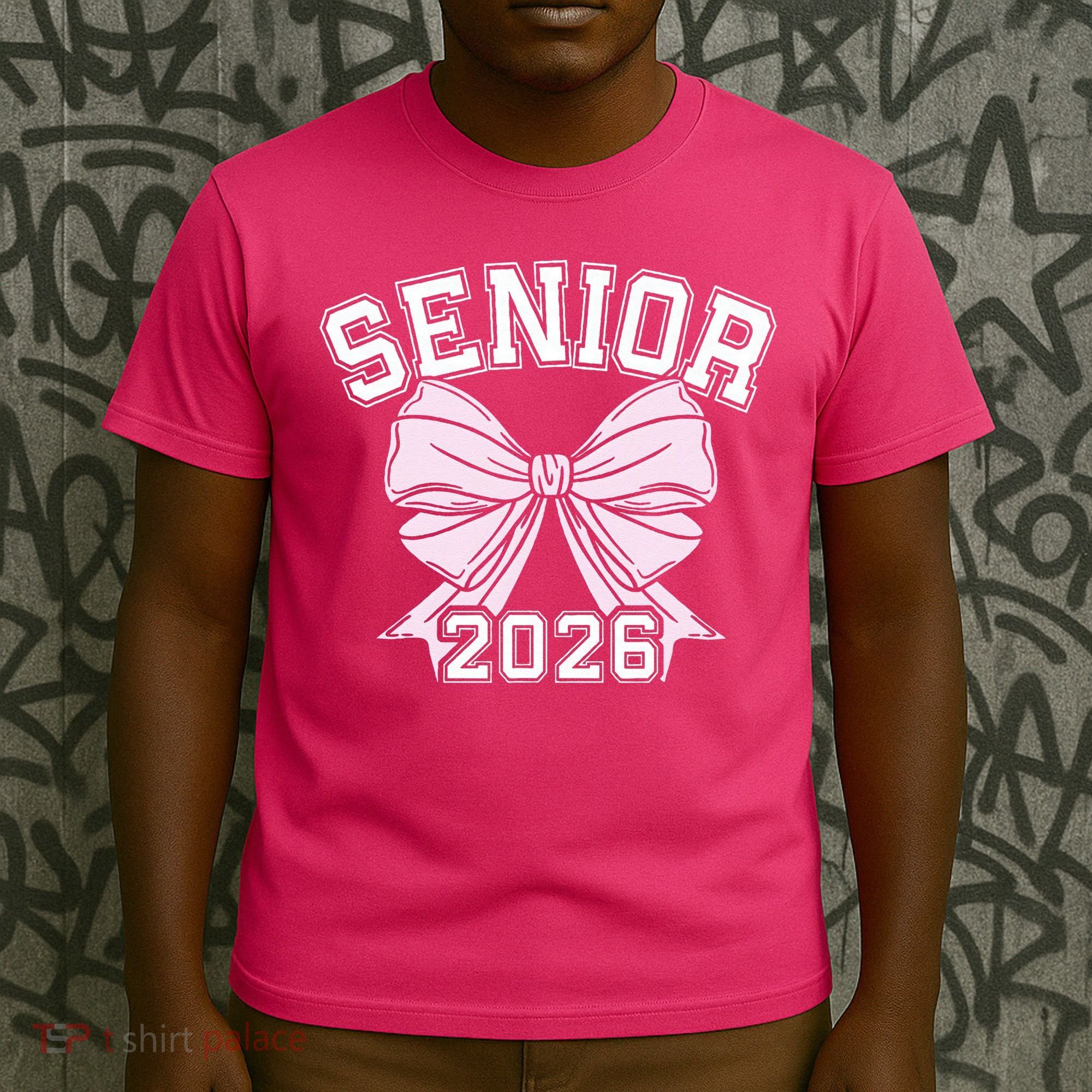 Class Of 2026 Senior Coquette Bow Aesthetic T-Shirt