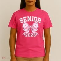 Class Of 2026 Senior Coquette Bow Aesthetic T-Shirt thumb 4