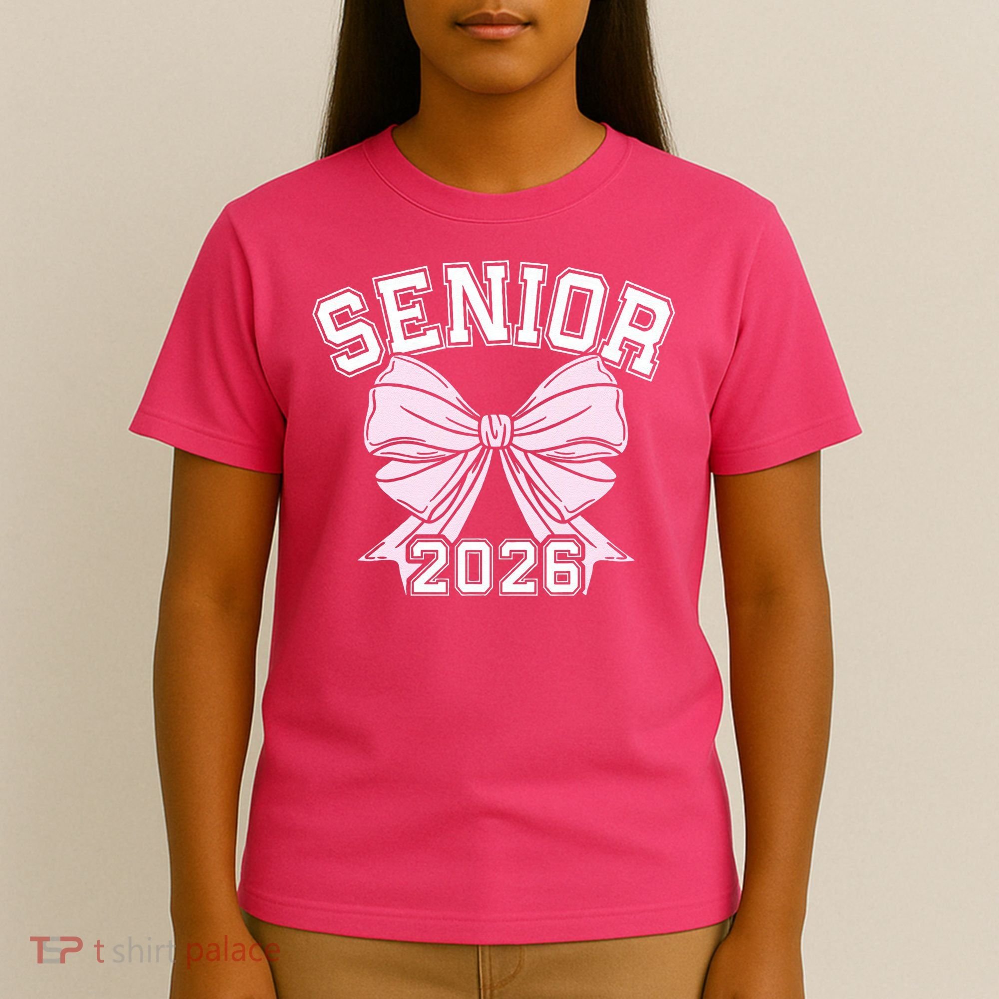 Class Of 2026 Senior Coquette Bow Aesthetic T-Shirt