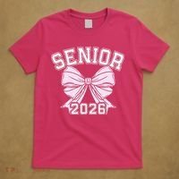 Class Of 2026 Senior Coquette Bow Aesthetic T-Shirt thumb 5