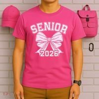 Class Of 2026 Senior Coquette Bow Aesthetic T-Shirt thumb 6