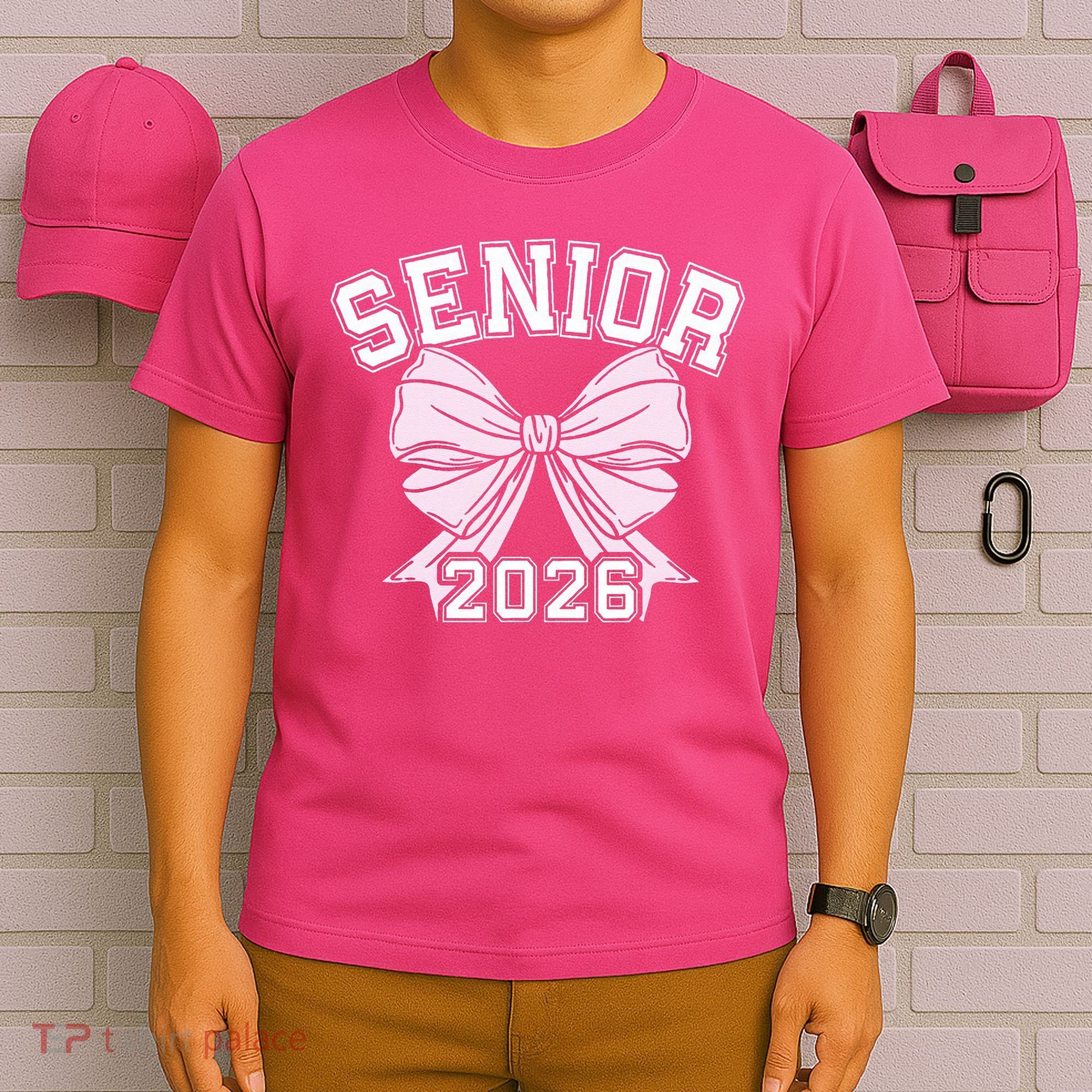 Class Of 2026 Senior Coquette Bow Aesthetic T-Shirt