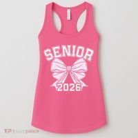 Class Of 2026 Senior Coquette Bow Aesthetic Women's Tank Top thumb 0