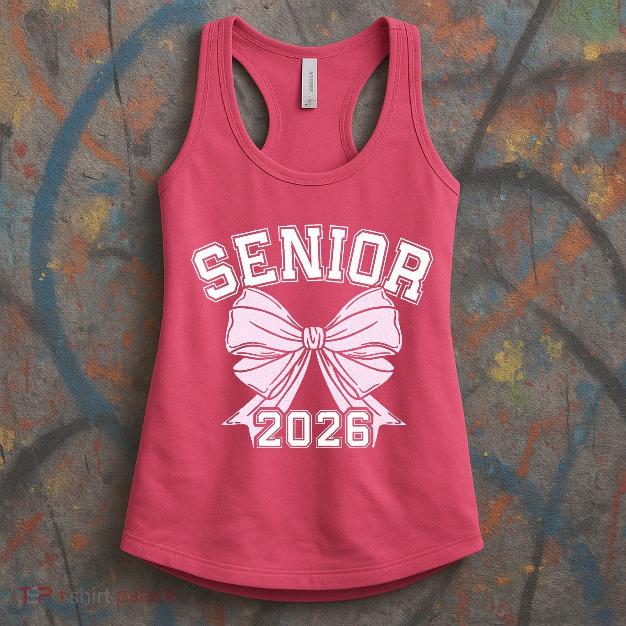 Class Of 2026 Senior Coquette Bow Aesthetic Women's Tank Top